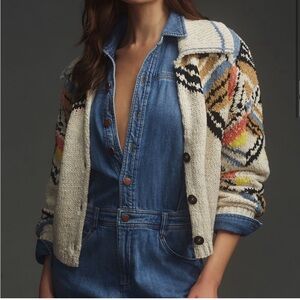 PILCRO cropped cardigan sweater